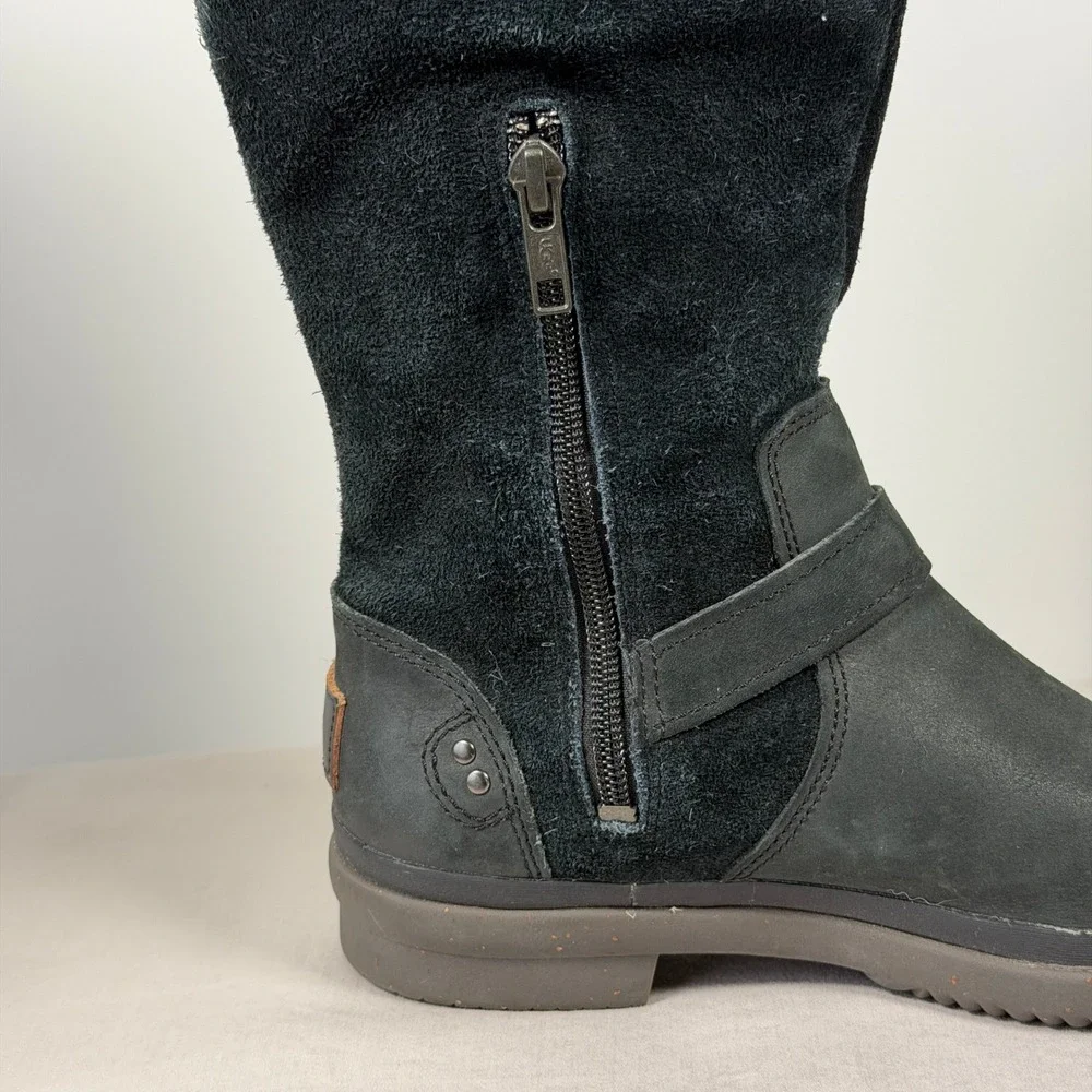 UGG THOMSEN Womens 6 Waterproof Riding Boots‎ Shearling Lined Suede 1005268